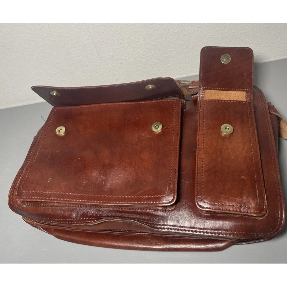 Men's Leather Briefcase Messenger Satchel Bag‎